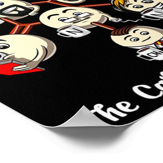 Poster Chemistry Caffeine Molecule Funny Science Geek Cof (Coin)