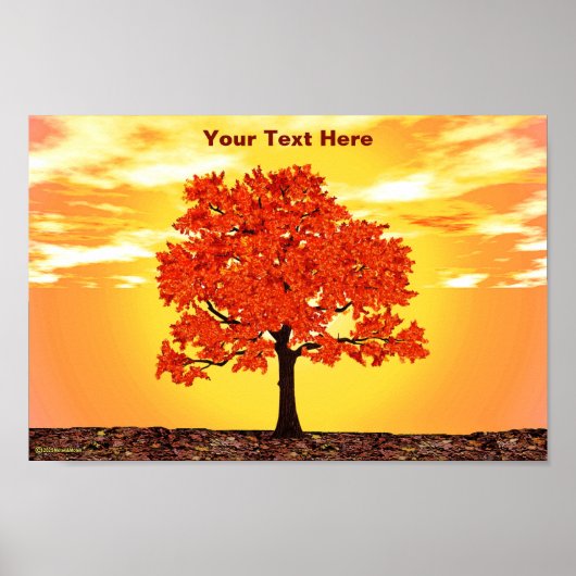 Poster Chêne coloré du matin (Devant)