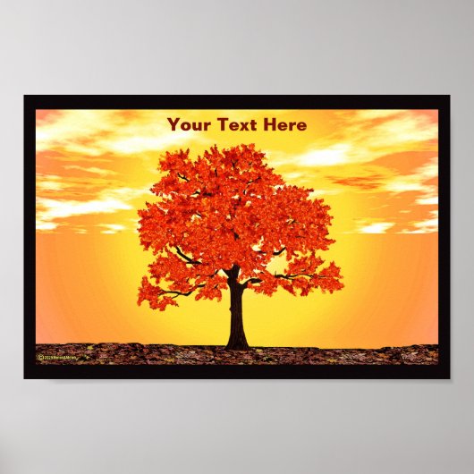 Poster Chêne coloré du matin (Devant)