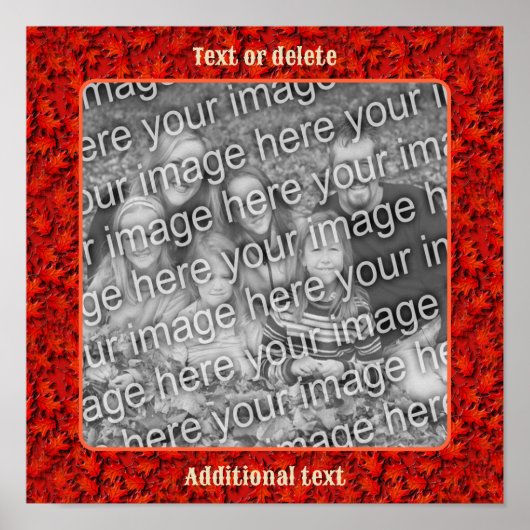 Poster Chêne Feuille cadre d'art naturel Créer votre prop (Devant)