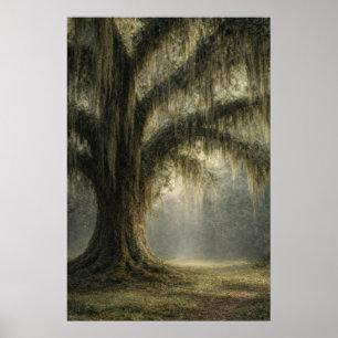 Poster Chêne Murmurant   Paysage du Sud d'humeur   Affich
