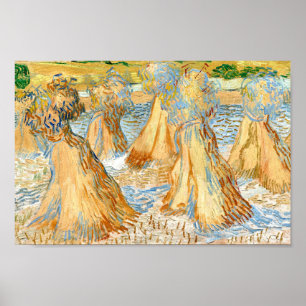 Poster Chênes de blé (1890) paysage art Van Gogh