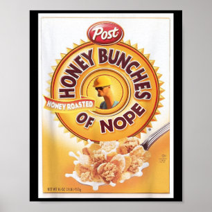 Poster Chênes De Miel De Céréales Nues Drôle Graphique T-
