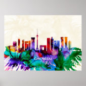 Poster Chengdu Skyline (Devant)