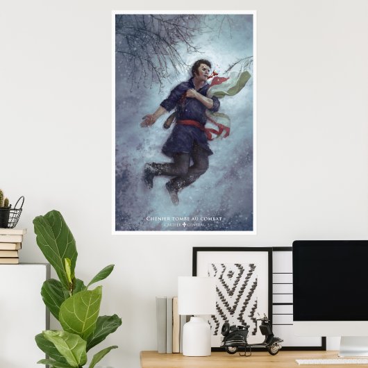 Poster Chénier tombe au combat (Bureau à domicile)
