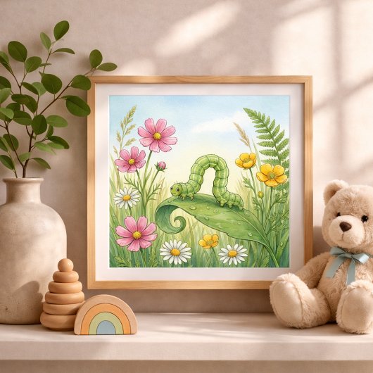 Poster Chenille Minuscule Insectes Nursery