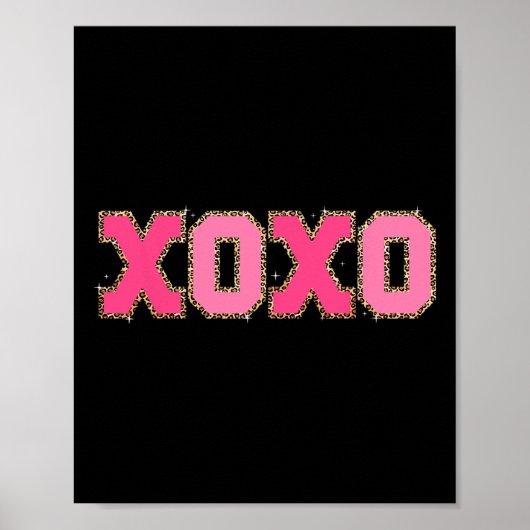 Poster Chenille Patch scintillant Xoxo Saint-Valentin Cœu (Devant)