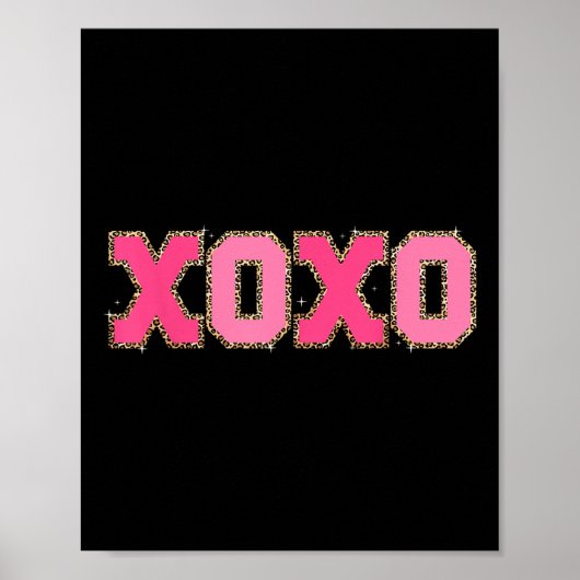 Poster Chenille Patch Sparkling Xoxo Saint Valentin Coeur (Devant)