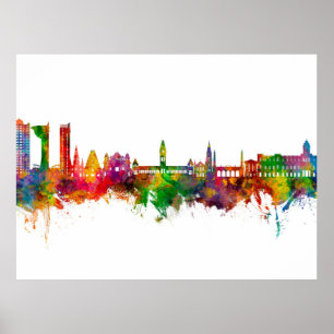 Poster Chennai Skyline Inde