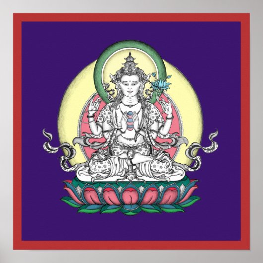POSTER Chenrezig / Avalokiteshvara - van $ 14,25 (Voorkant)