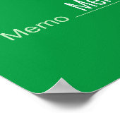 Poster Chèque blanche pour les gains, les prix, l'organis (Coin)