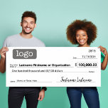 Poster Chèque blanche pour les gains, les prix, l'organis<br><div class="desc">Un grand chèque en blanc pour les récompenses et les cadeaux. Si votre société fait un don à une organisation à but non lucratif ou à un organisme de bienfaisance, vous pouvez utiliser ce modèle de chèque. 1) Téléchargez votre logo 2) Remplissez toutes les informations du texte 3) Facultatif -...</div>