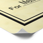 Poster Chèque en blanc pour les concours et récompenses P (Coin)