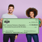 Poster Chèque Géant pour les Tirages au Sort & Récompense