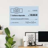 Poster Chèque Géant Vierge pour les Tirages au Sort, Réco (Bureau à domicile)