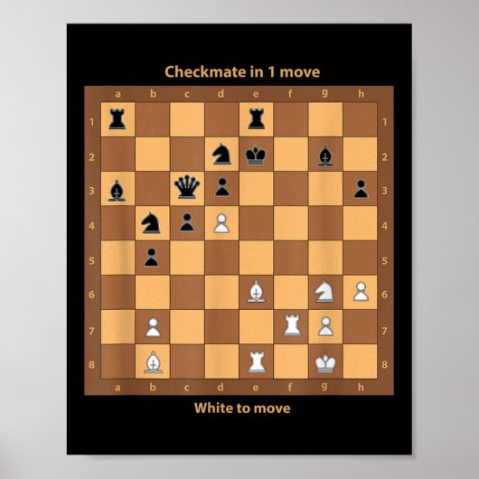 Poster Chèque, Jouer Aux Citations D'Échecs Graphique De (Devant)