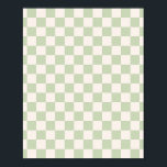 Poster Chèque Pastel Vert À damiers Sage Check<br><div class="desc">à damiers Motif - Pastel vert / sage damier.</div>