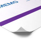 Poster Chèque Promotionnel Géant avec Logo d'Entreprise | (Coin)