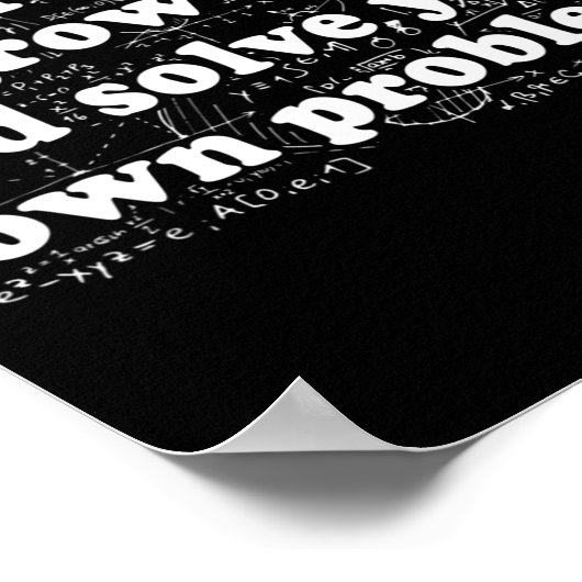 Poster Cher Amusant Math De Retour À L'École Enseignant M (Coin)