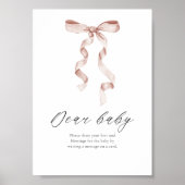 Poster Cher conseil bébé Baby shower de table signe avec  (Devant)