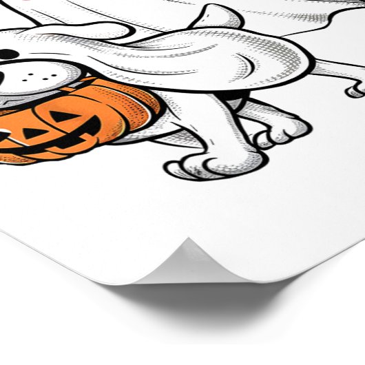 Poster Cher Fantôme Marcher Chien Coquette Chien Hallowee (Coin)