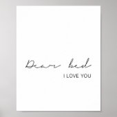 Poster Cher lit, je t'aime (Devant)