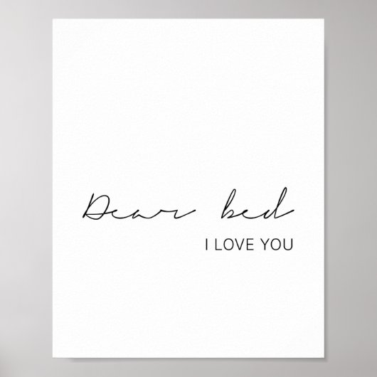 Poster Cher lit, je t'aime (Devant)