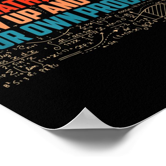 Poster Cher Math Augmente Des Maths Drôle Dire (Coin)