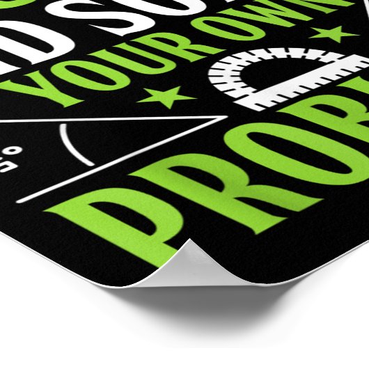 Poster Cher Math Augmente Et Résoudre Vos Propres Problèm (Coin)