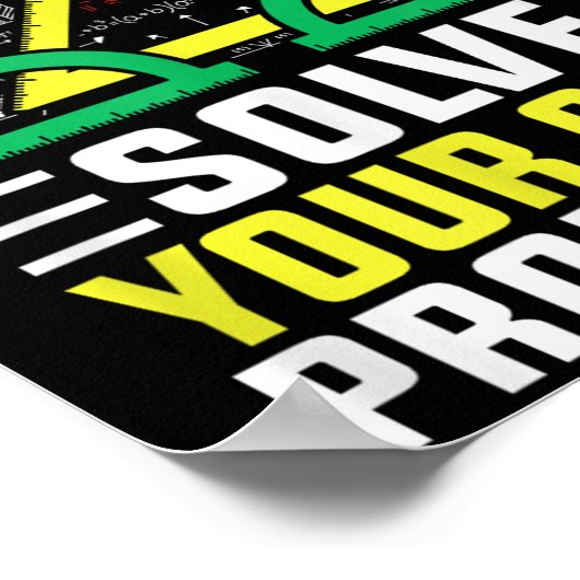 Poster Cher Math Augmente Et Résoudre Vos Propres Problèm (Coin)