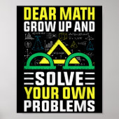 Poster Cher Math Augmente Et Résoudre Vos Propres Problèm (Devant)