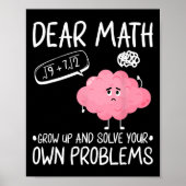 Poster Cher Math Augmente Et Résoudre Vos Propres Problèm (Devant)
