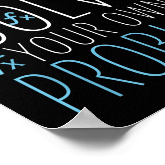 Poster Cher Math Funny Math Citation Filles Garçons Homme (Coin)