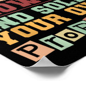 Poster Cher Math Grandir Et Résoudre Votre Propre Problèm (Coin)