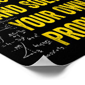 Poster Cher Math Résolvez votre propre problème Citation  (Coin)