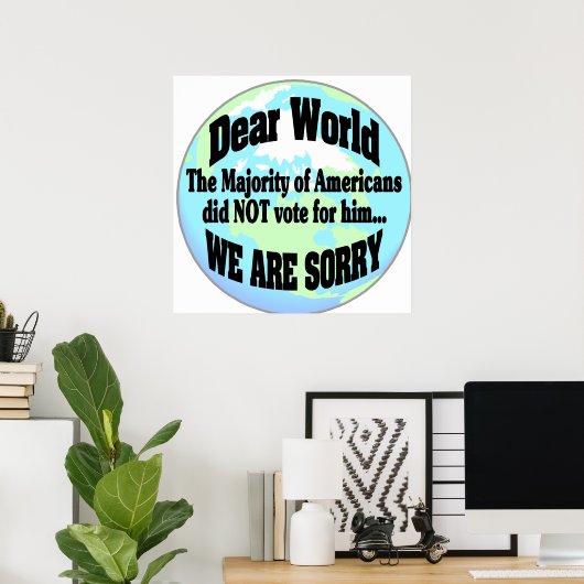 Poster cher monde (Bureau à domicile)