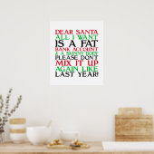 Poster Cher Père Noël (Cuisine)