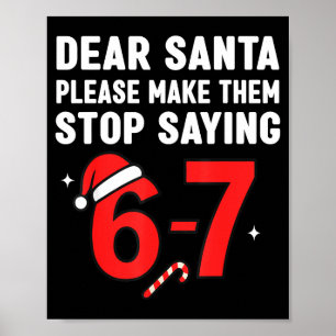 Poster Cher Père Noël 67 Drôle de Noël 6-7 Six Sept Homme