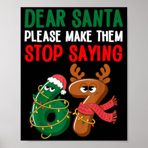 Poster Cher Père Noël 67 Drôle de Noël Six Sept 6-7 Meme
