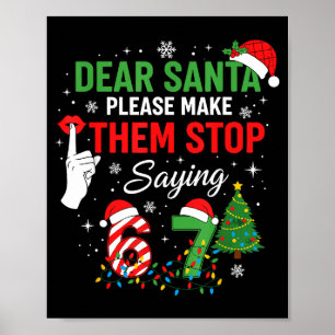 Poster Cher Père Noël 67 Funny Noël Six Sept Meme Hommes