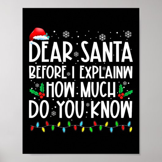 Poster Cher Père Noël avant que j'explique combien savez- (Devant)
