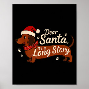 Poster Cher Père Noël C'est Une Longue Histoire Noël Dach