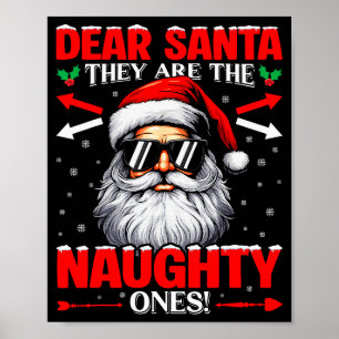 Poster Cher Père Noël Ils Sont Le Vilain Noël Xmas