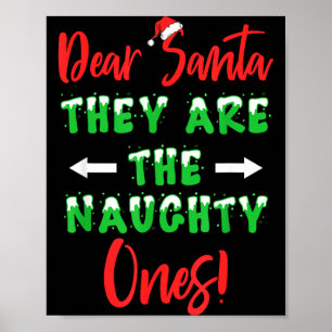 Poster Cher Père Noël Ils Sont Les Vilains Drôle De Noël