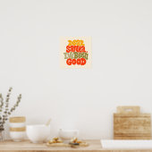 Poster Cher Père Noël, j'ai été bon design (Cuisine)