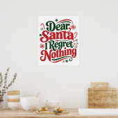 Poster Cher Père Noël, je ne regrette rien (Cuisine)