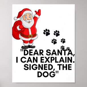 Poster Cher Père Noël, je peux expliquer Tasse de Noël dr