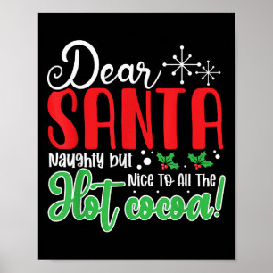 Poster Cher Père Noël méchant mais gentil pour tout le ch