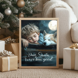 Poster Cher Père Noël Nous Avons Été Sages Photo de Vacan