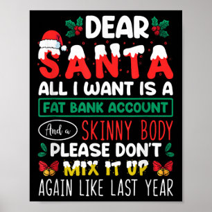 Poster Cher Père Noël, Tout Ce Que Je Veux, C'Est Un Comp